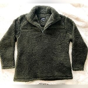 Teddy zip up pullover sweatshirt